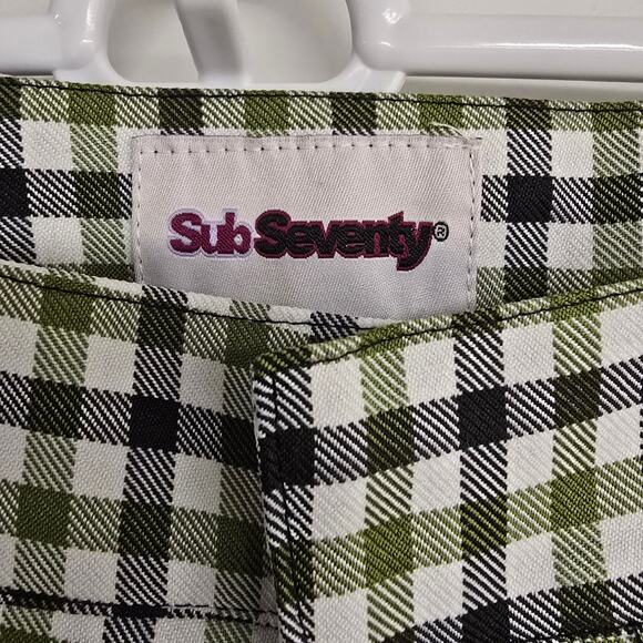 Men's Sub 70 Seventy Green & Black Check Golf Pants Trousers - Size 36 - Picture 8 of 9